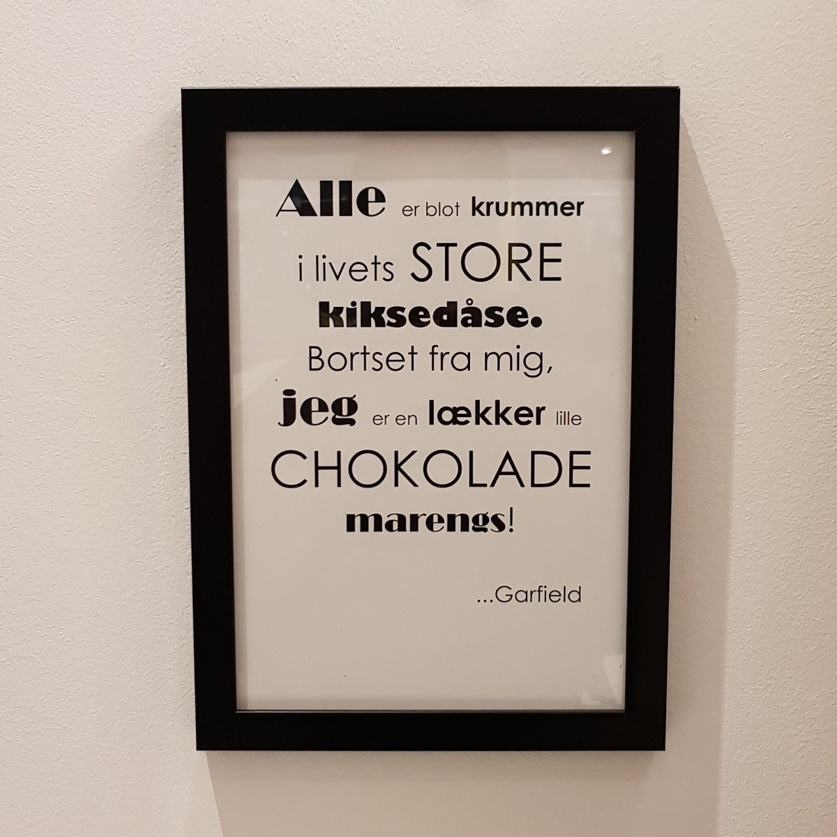 Garfield citat plakat i ramme Plakater Thomsons