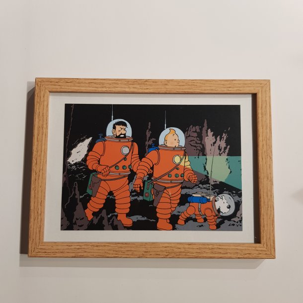 Tintin billede i ramme i rumdragt Billeder Thomsons